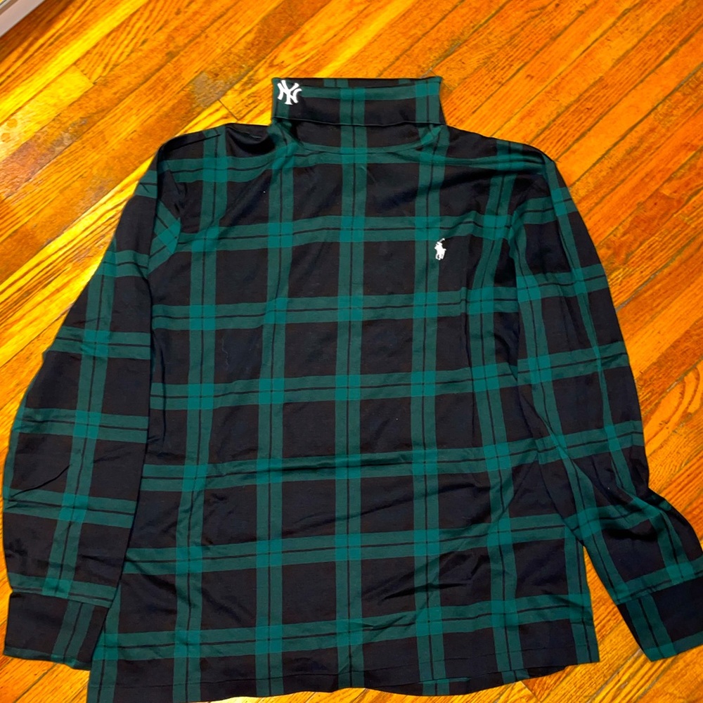 Polo Ralph Lauren NY Yankees Turtleneck New York Yankees MLB XL Plaid Blckwatch